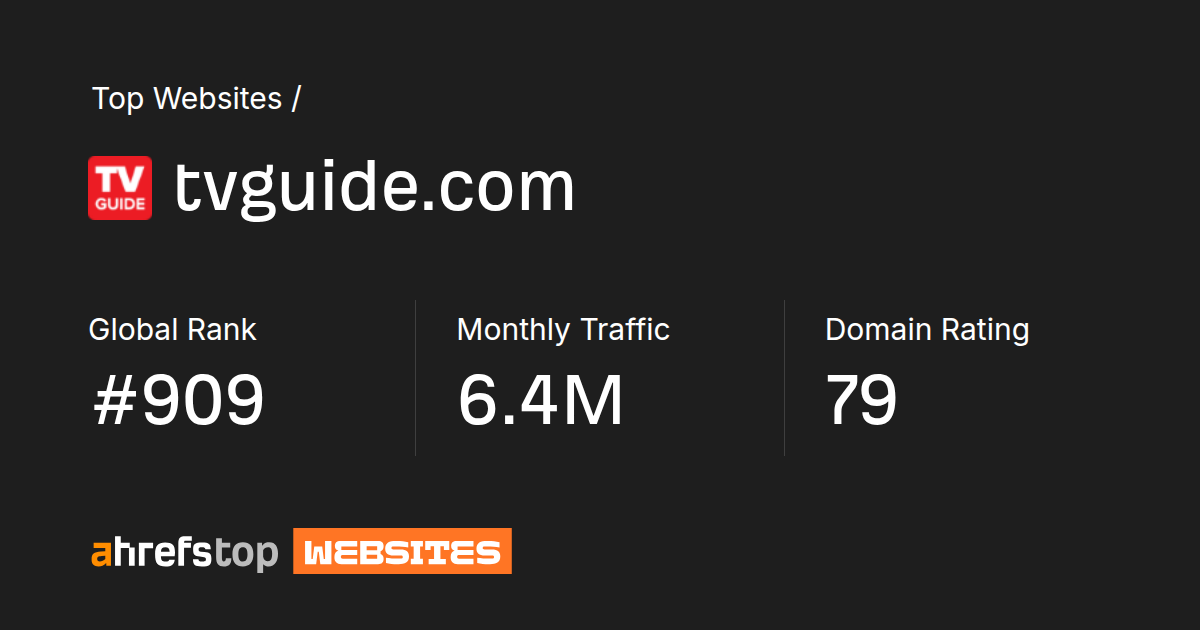 Tvguide.com tvguide.com's Search traffic, Ranking and Backlinks